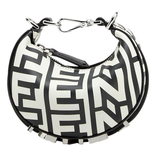 Fendi x Marc Jacobs Fendigraphy Nano Hobo Bag Black White in Black and White, authentic new handbag, image 1