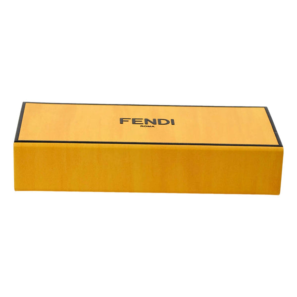 Fendi Knot Oversized Bag Charm Keychain Brown Calfskin Leather Gold Hardware in Brown, authentic new keychain, image 2
