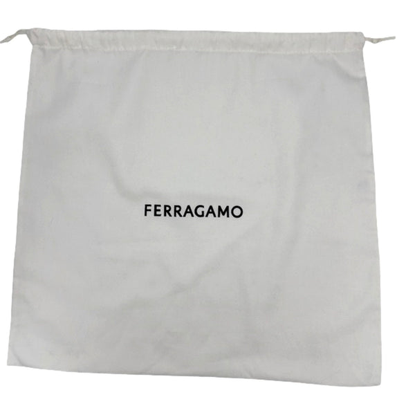 Ferragamo Trifolio Black Leather Flap Crossbody Bag Gold Gancini Designer in Black, authentic new handbag, image 5