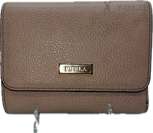 Furla Babylon Leather Trifold Wallet Compact Italian Designer Wallet — primary product view