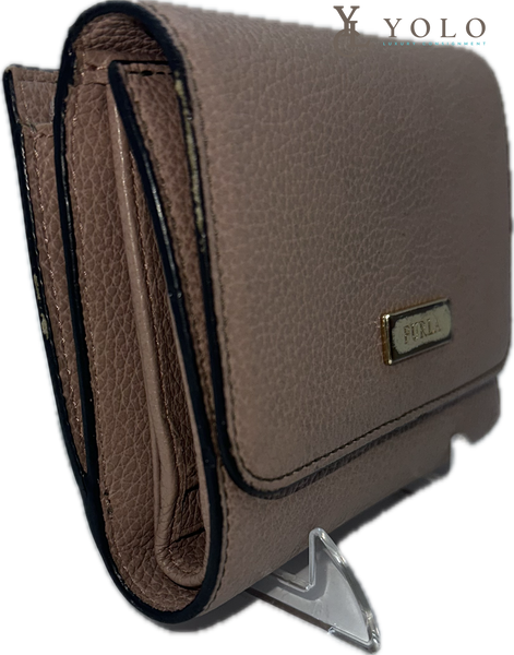 Furla Babylon Leather Trifold Wallet Compact Italian Designer Wallet — product detail 3