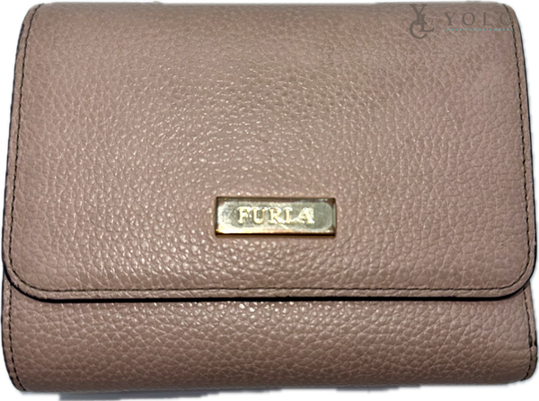 Furla Babylon Leather Trifold Wallet Compact Italian Designer Wallet — product detail 5