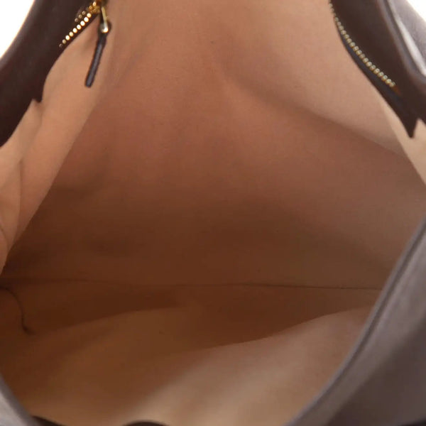 Gucci 1955 Morsetto Large Leather Horsebit Drawstring Brown Bucket Bag in Brown, authentic new handbag, image 5