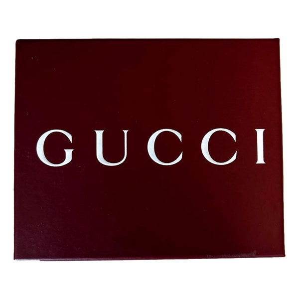 Gucci Grained Leather AirTag Holder Folding Card Case Wallet in Dark Gray in Dark Gray, authentic new wallet, image 3