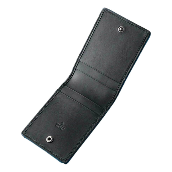Gucci Grained Leather AirTag Holder Folding Card Case Wallet in Dark Gray in Dark Gray, authentic new wallet, image 2