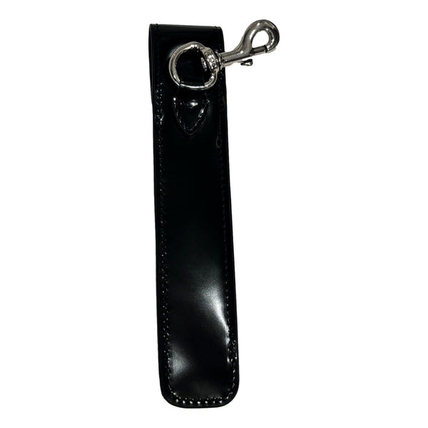 Gucci Black Patent Leather Apple Pencil Holder Keychain in Black, authentic new keychain, image 4