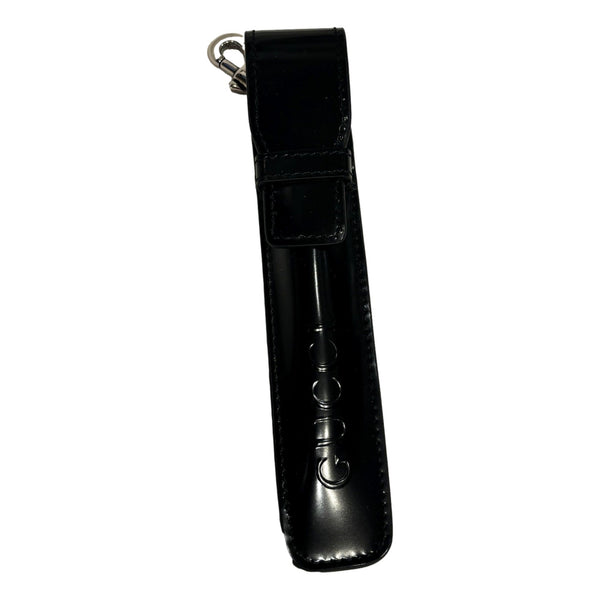 Gucci Black Patent Leather Apple Pencil Holder Keychain in Black, authentic new keychain, image 1