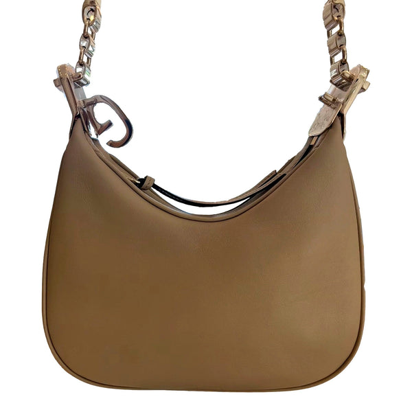Gucci Attaché Small Shoulder Bag Beige Leather in Beige, authentic new handbag, image 2