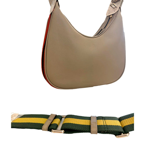 Gucci Attaché Small Shoulder Bag Beige Leather in Beige, authentic new handbag, image 6