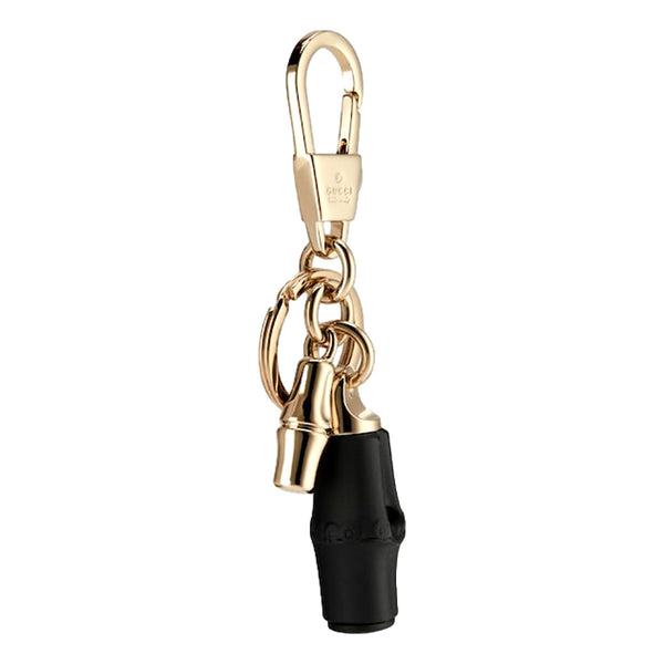Gucci Bamboo Gold Metal Keychain Charm in Black in Black, authentic new keychain, image 1