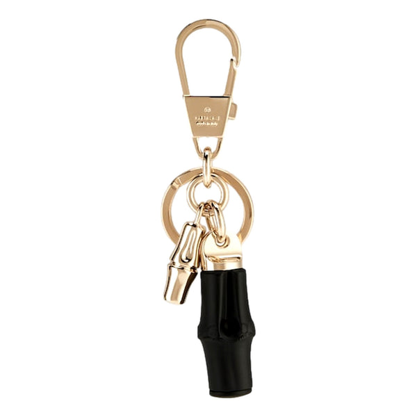 Gucci Bamboo Gold Metal Keychain Charm in Black in Black, authentic new keychain, image 2