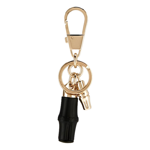 Gucci Bamboo Gold Metal Keychain Charm in Black in Black, authentic new keychain, image 3