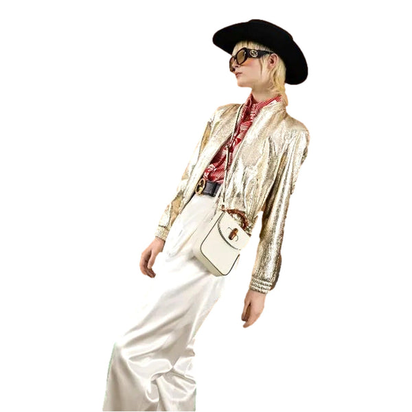 Gucci Bamboo 1947 Mini Cream Leather Top Handle Crossbody Bag in Cream, authentic new handbag, image 7