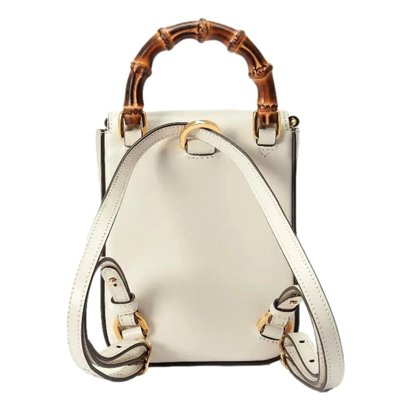 Gucci Bamboo 1947 Mini Cream Leather Top Handle Crossbody Bag in Cream, authentic new handbag, image 4