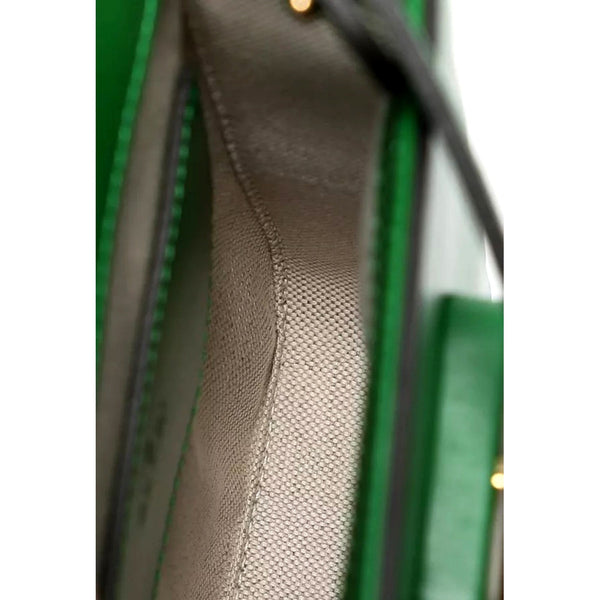 Gucci Bamboo 1947 Mini Green Leather Top Handle Crossbody Bag in Green, authentic new handbag, image 9