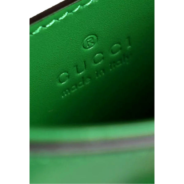 Gucci Bamboo 1947 Mini Green Leather Top Handle Crossbody Bag in Green, authentic new handbag, image 8