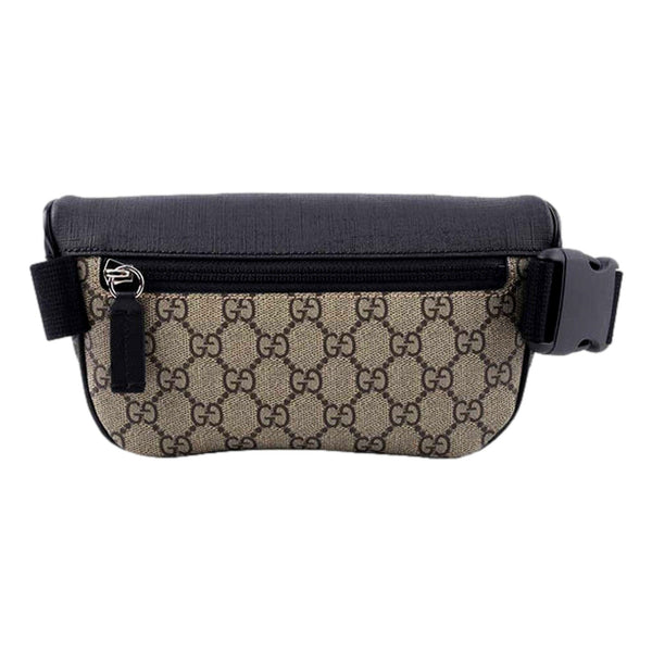 Gucci GG Supreme Canvas Belt Bag Beige Black Unisex Waist Bag in Beige and Black, authentic new handbag, image 3