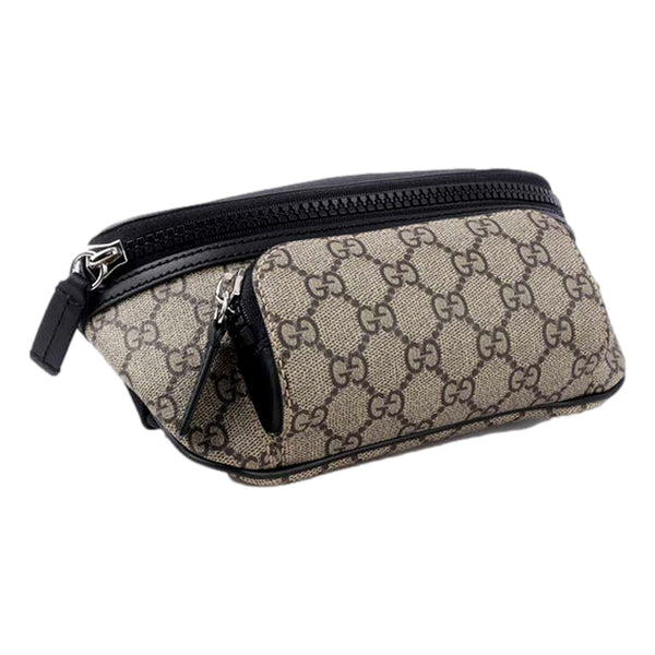 Gucci GG Supreme Canvas Belt Bag Beige Black Unisex Waist Bag in Beige and Black, authentic new handbag, image 4