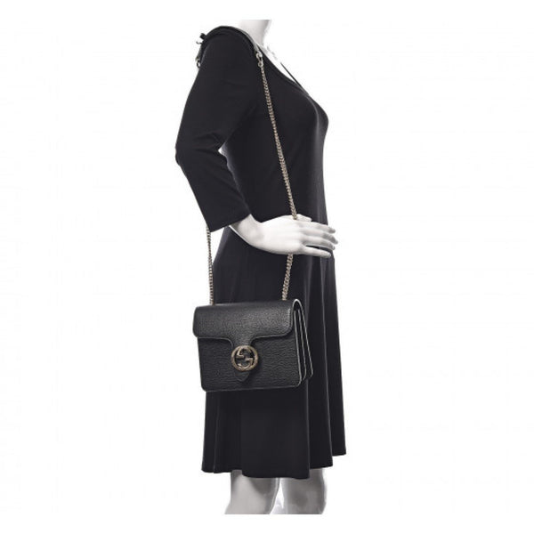 Gucci Icon GG Black Leather Small Crossbody Bag in Black, authentic new handbag, image 13