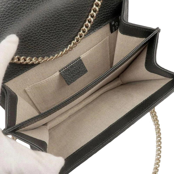 Gucci Icon GG Black Leather Small Crossbody Bag in Black, authentic new handbag, image 8
