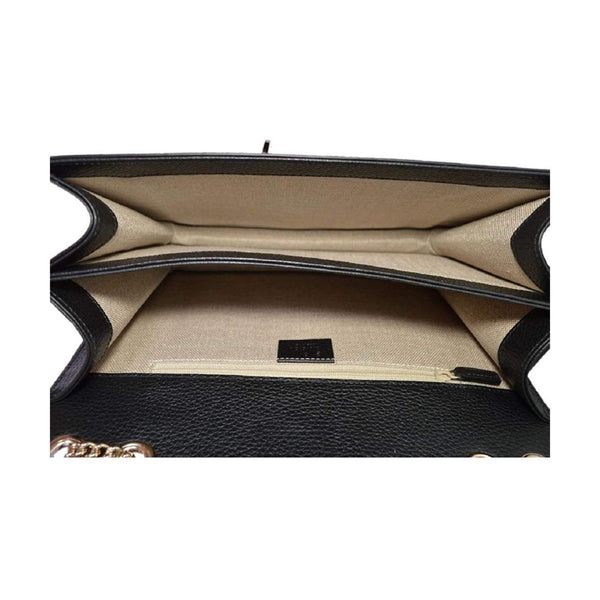 Gucci Icon GG Black Leather Small Crossbody Bag in Black, authentic new handbag, image 9