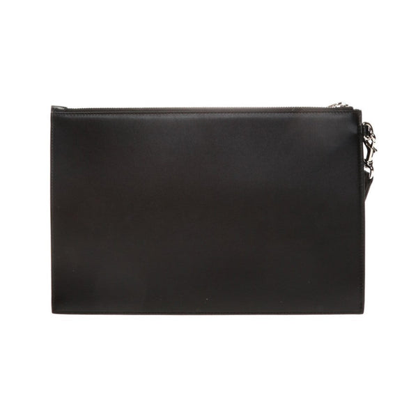Gucci Blade Embroidered Black Leather Pouch Wristlet Clutch Bag in Black, authentic new handbag, image 3