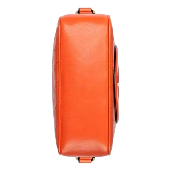 Gucci Blondie GG Patch Orange Leather Camera Crossbody Bag Diagonal Stitching in Orange, authentic new handbag, image 5