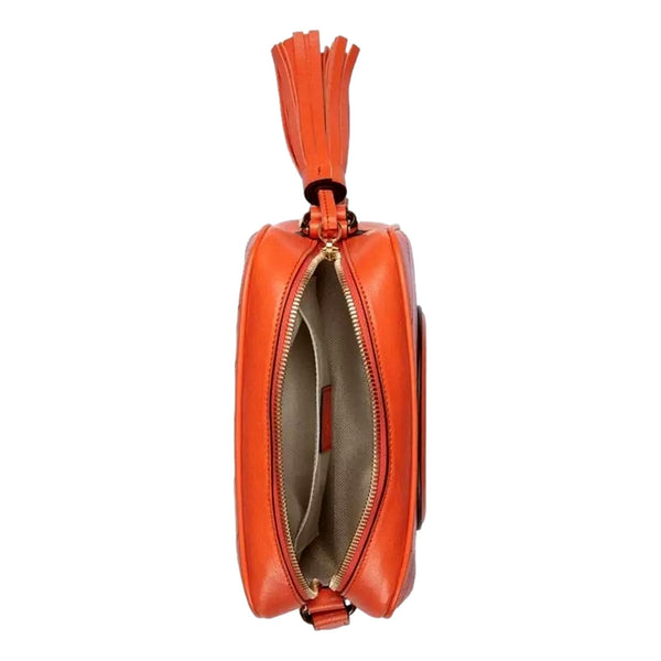 Gucci Blondie GG Patch Orange Leather Camera Crossbody Bag Diagonal Stitching in Orange, authentic new handbag, image 7