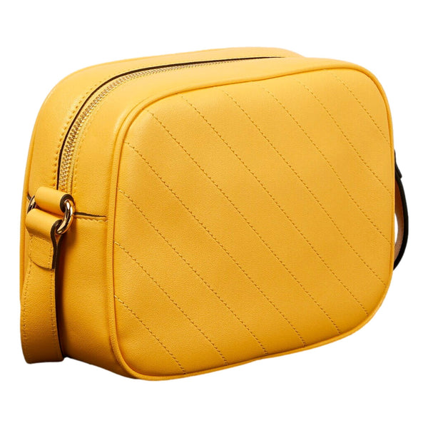 Gucci Blondie GG Patch Yellow Leather Camera Crossbody Bag Diagonal Stitching in Yellow, authentic new handbag, image 3