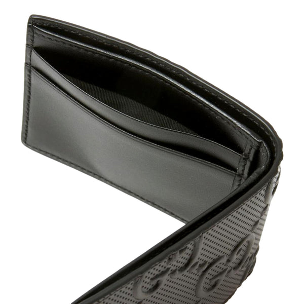 Gucci GG Tennis Embossed Black Calfskin Leather Bi-Fold Wallet in Black, authentic new wallet, image 5