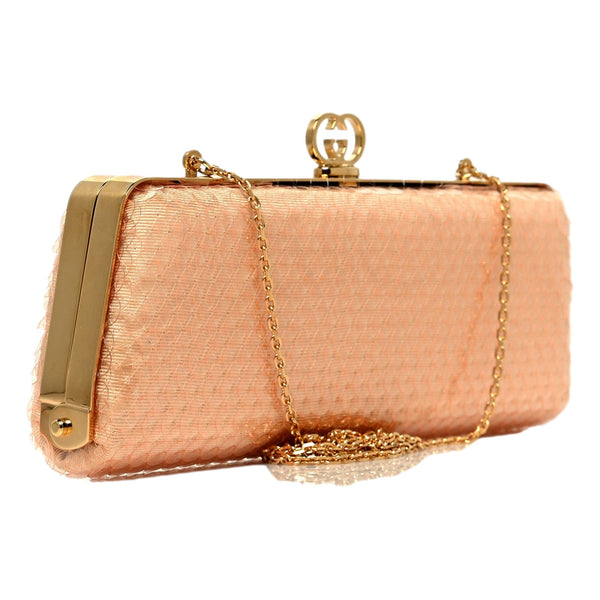 Gucci Broadway Small Sequin Moire Clutch Crossbody Peach Light Pink in Peach Light Pink, authentic new handbag, image 2