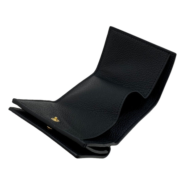 Gucci Black Pebbled Leather Tri Fold Wallet Coin Pouch Gold Hardware in Black, authentic new wallet, image 6