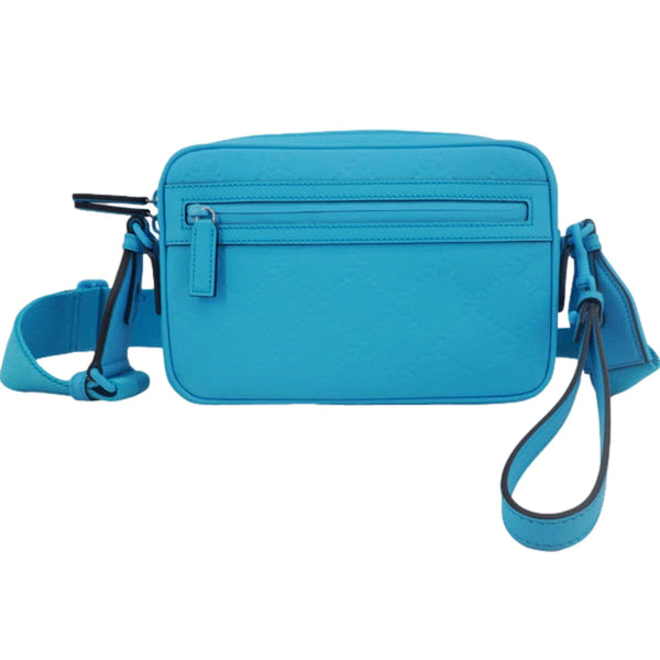 Gucci GG Rubber Effect Crossbody Bag in Blue in Blue, authentic new handbag, image 1