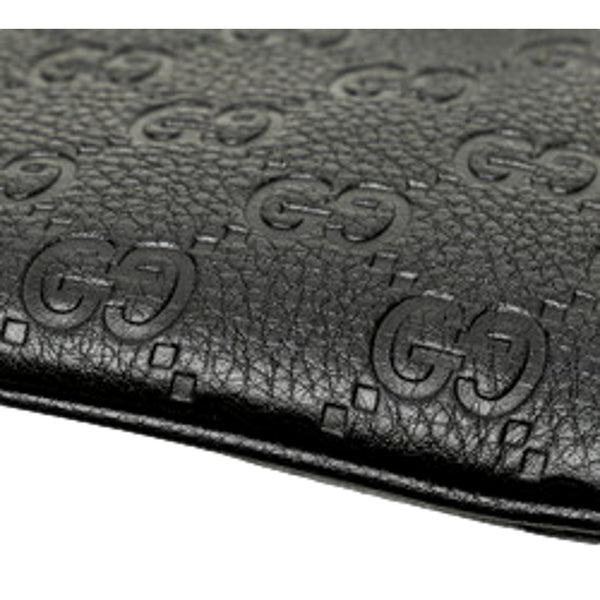 Gucci GG Emblem Black Leather Shoulder Bag Chain Strap in Black, authentic new handbag, image 4