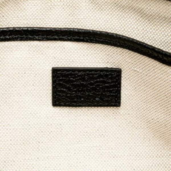 Gucci GG Emblem Black Leather Shoulder Bag Chain Strap in Black, authentic new handbag, image 7