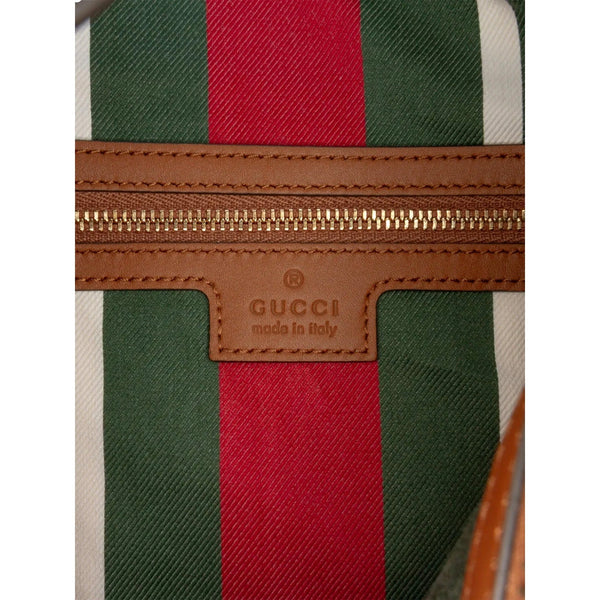 Gucci GG Supreme Emblem Medium Shoulder Bag Brown Beige in Beige and Brown, authentic new handbag, image 5