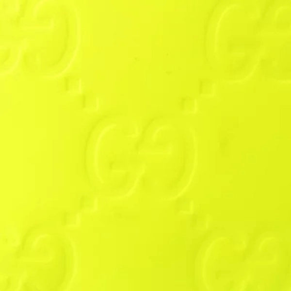 Gucci GG Leather Neon Yellow Rubber Effect Bifold Wallet in Yellow, authentic new wallet, image 6