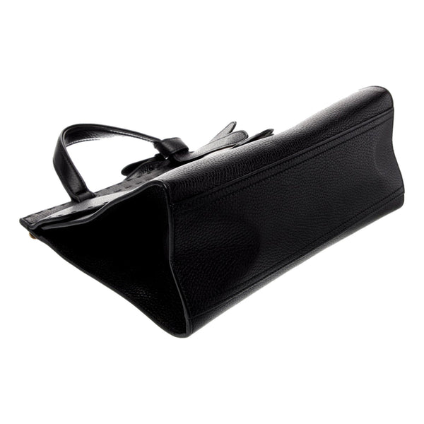 Gucci GG Marmont Black Calfskin Top Handle Satchel Handbag in Black, authentic pre-loved handbag, image 4