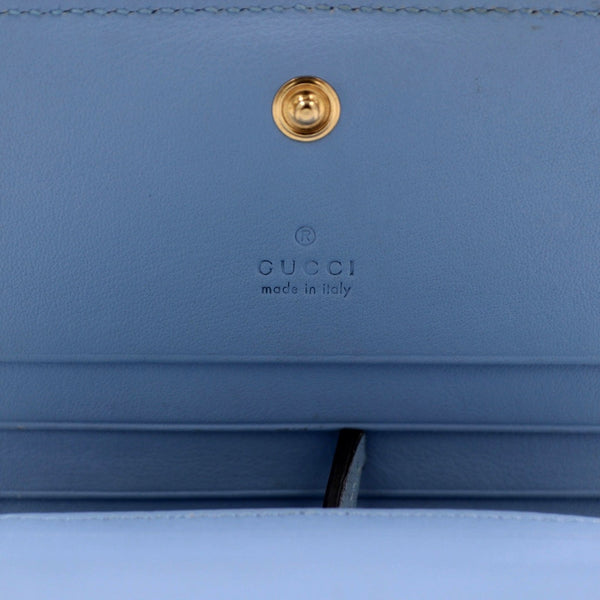 Gucci GG Marmont Canvas Leather Card Case Wallet Pink Blue in Beige, Pink, and Blue, authentic new wallet, image 4