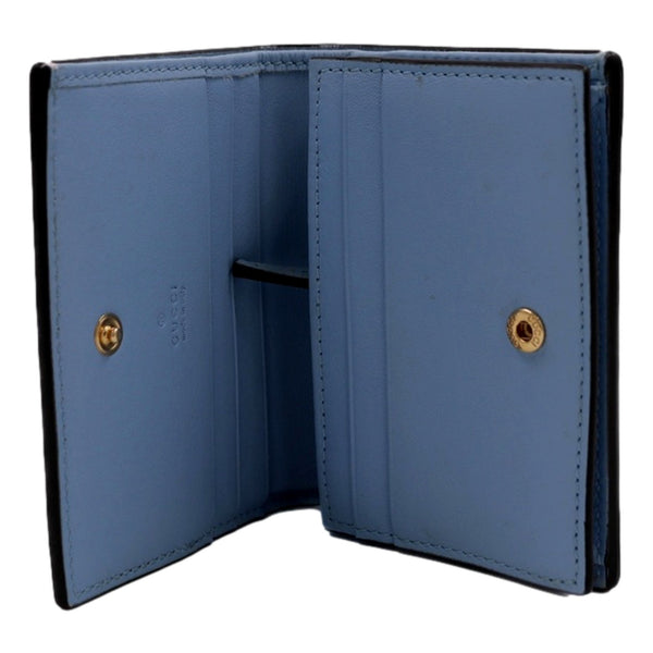 Gucci GG Marmont Canvas Leather Card Case Wallet Pink Blue in Beige, Pink, and Blue, authentic new wallet, image 3