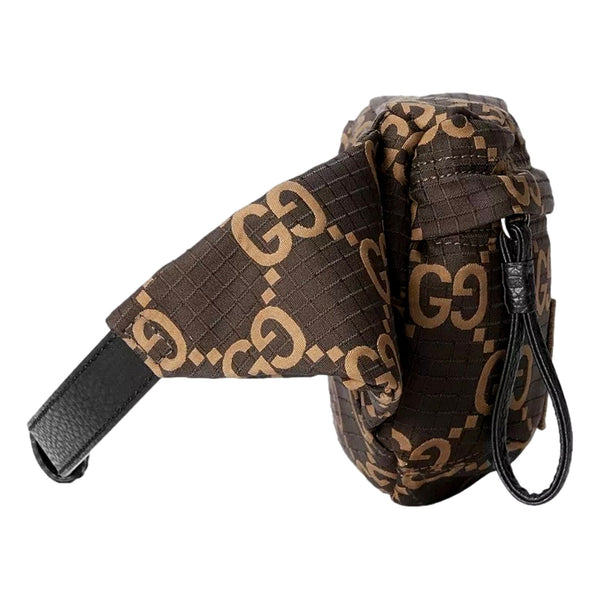 Gucci GG Ripstop Waist Bag Beige Brown Recycled Fabric Belt Bag in Beige and Brown, authentic new handbag, image 4