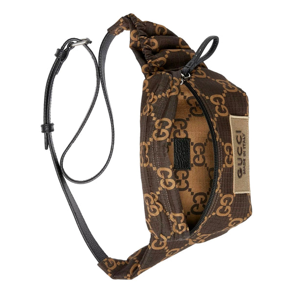 Gucci GG Ripstop Waist Bag Beige Brown Recycled Fabric Belt Bag in Beige and Brown, authentic new handbag, image 6