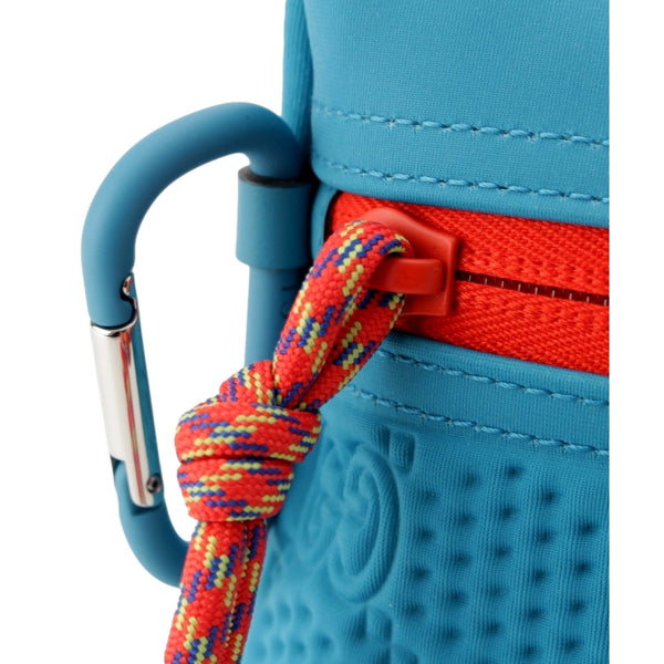 Gucci GG Scuba Neon Blue Small Clutch Pouch Bag in Blue with Red Zipper, authentic new handbag, image 8