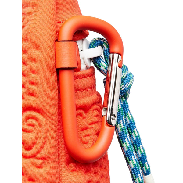 Gucci GG Scuba Neon Orange Rubber-Effect Small Clutch Pouch Bag in Neon Orange, authentic new handbag, image 5