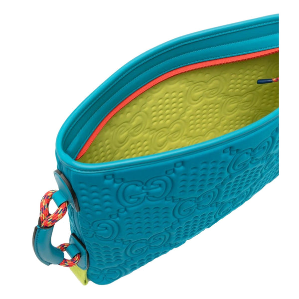 Gucci GG Scuba Pouch Small Clutch Bag Blue in Blue, authentic new handbag, image 6