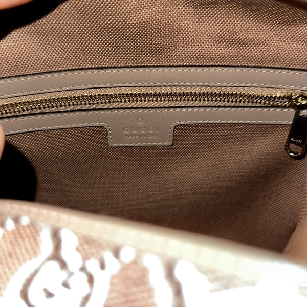Gucci GG Shadow Beige Brown Large Cosmetic Pouch in Beige and Brown, authentic new handbag, image 4