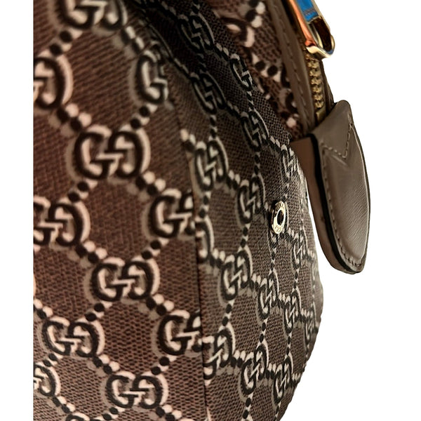 Gucci GG Shadow Beige Brown Large Cosmetic Pouch in Beige and Brown, authentic new handbag, image 3