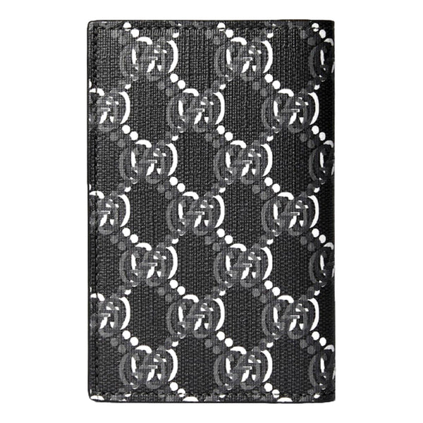 Gucci GG Shadow Black White Vertical Bifold Card Wallet in Black and White, authentic new wallet, image 4