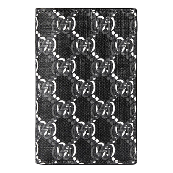 Gucci GG Shadow Black White Vertical Bifold Card Wallet in Black and White, authentic new wallet, image 1