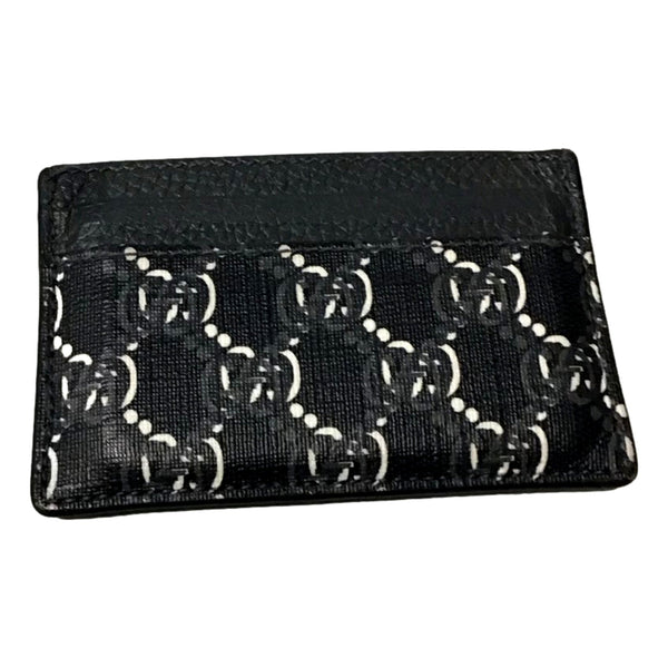 Gucci GG Shadow Black White Card Holder Wallet in Black / White, authentic new wallet, image 2